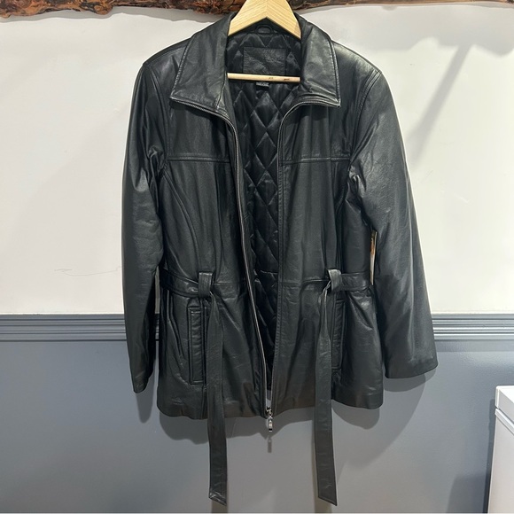 90s/ y2k Vintage Leather Moto Jacket NEW WITH TAGS - Kathy Ireland - Picture 6 of 14